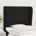 vidaXL Čelo postele so záhybmi čierne 103x23x118/128 cm látka