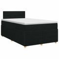 vidaXL Posteľ boxspring s matracom Čierna 120 x 190 cm Látka