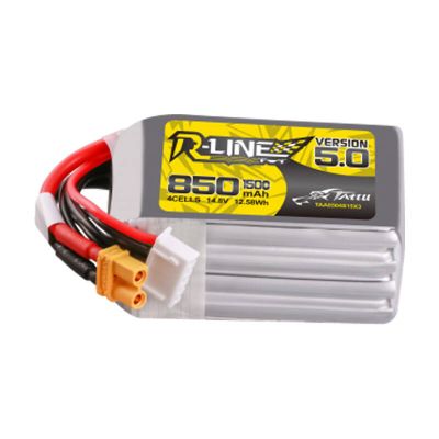 Tattu R-Line verzia 5.0 850 mAh 14,8 V 4S1P 150C XT30U-F