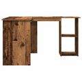 vidaXL Rohový stôl staré drevo 120x140x75 cm kompozitné drevo