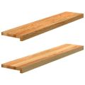 vidaXL Okenný parapet 2 ks svetlohnedá 100x20x2 cm dubový masív
