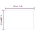 vidaXL LED kúpeľňové zrkadlo 60x40 cm