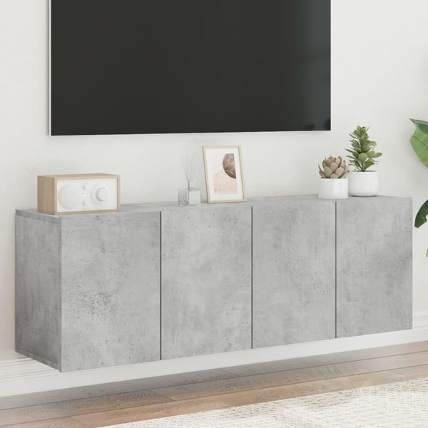 vidaXL TV skrinky nástenné 2 ks betónovo sivé 60x30x41 cm