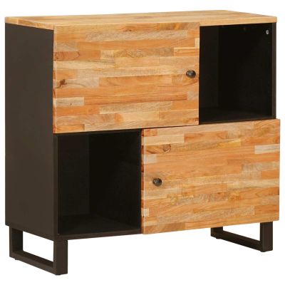 vidaXL Bočná skrinka Hnedá 80 x 33 x 75 cm Masívne mango drevo