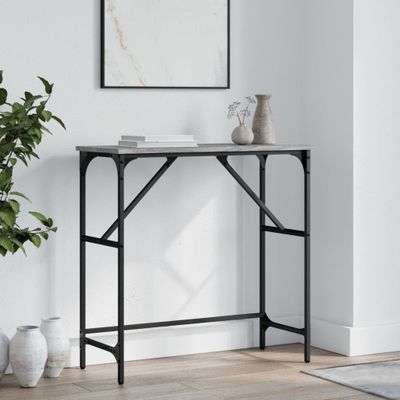 vidaXL Konzolový stolík sivý sonoma 75x32x75 cm kompozitné drevo
