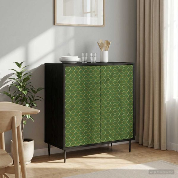 vidaXL Servírovacia skriňa GELEEN Čierny dub 69 x 33 x 76 cm