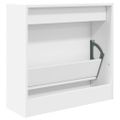vidaXL Botník biely 60x21x57 cm kompozitné drevo