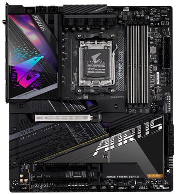 GIGABYTE X670E AORUS XTREME / AMD X670 / AM5 / 4x DDR5 DIMM / 4x M.2 / HDMI / DP / 2x USB-C / WiFi / EATX Základná doska, AMD X670, AM5, 4x DDR5 DIMM (max. 128 GB), 4x M.2, HDMI, DisplayPort, 2x USB typ C, Wi-Fi, EATX