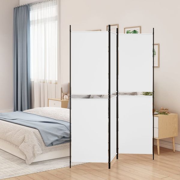 vidaXL 3-panelový paraván biely 150x180 cm látka