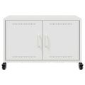 vidaXL TV skrinka biela 68x39x43,5 cm oceľ