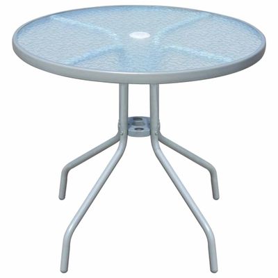vidaXL Bistro stolík, sivý 80x71 cm, oceľ