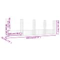 vidaXL Železný gabiónový kôš v tvare U s 5 stĺpmi 500x20x150 cm