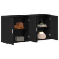vidaXL Servírovacia skriňa 2 ks Čierny dub 79 x 38 x 80 cm