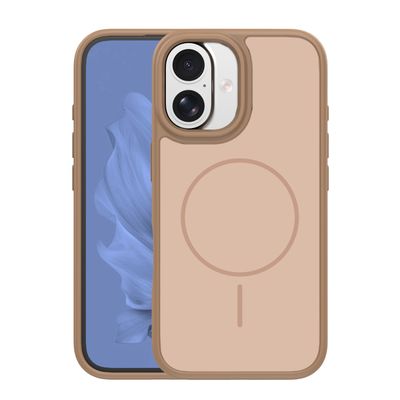 Tenké puzdro Frame Mag pre iPhone 16 6,1" hnedé