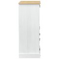 vidaXL Skriňa na víno Biela 97 x 45 x 114 cm Masívne borovicové drevo