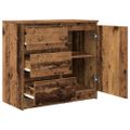 vidaXL Komoda so zásuvkou, staré drevo 71x35x65 cm, kompozitné drevo