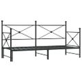 vidaXL Váľanda s kolíkom bez matraca Čierna 80x200 cm Oceľ