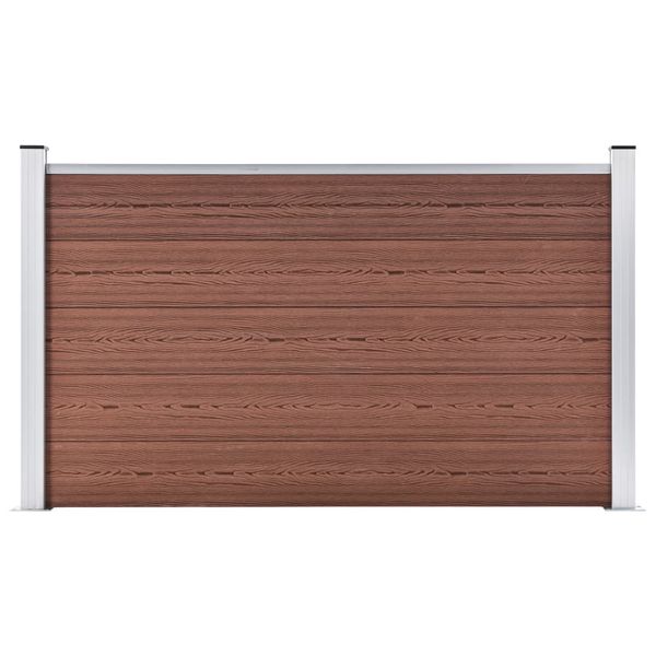 vidaXL Záhradný plot, WPC 180x105 cm, hnedý