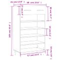 vidaXL Botník lesklý biely 60x35x105 cm spracované drevo