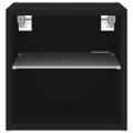 vidaXL TV nástenné skrinky s LED svetlami 2 ks čierne 30x28,5x30 cm