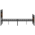vidaXL Posteľný rám bez matraca dymový dub 120x200 cm kompozitné drevo