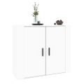 vidaXL Komoda biela 80x33x70 cm spracované drevo