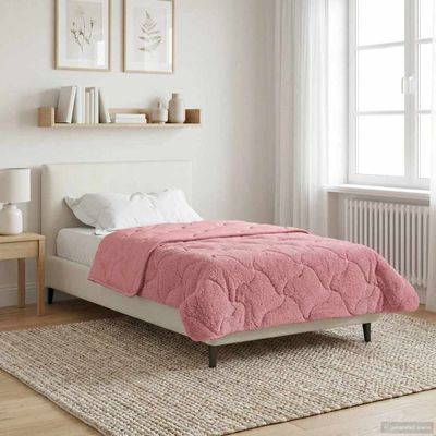 vidaXL Zimný prehoz Ružová 155 x 220 cm Mikrofáza a Teddy fleece