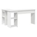vidaXL Stôl Biela 142 x 102 x 73 cm Kompozitné drevo