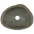 vidaXL Baňa z riečneho kameňa Svetlosivá (30-37) x (25-30) x 12 cm
