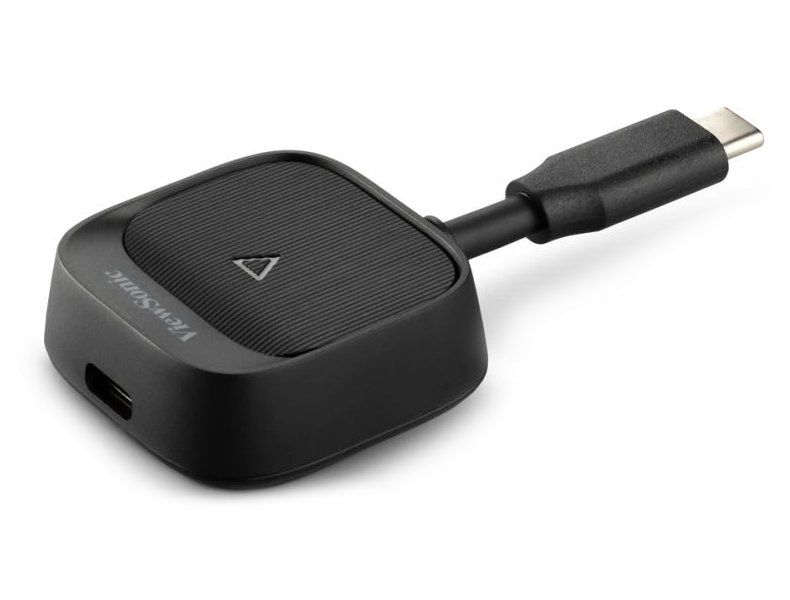 Viewsonic WPD-900  Wireless dongle (Tx + Rx) , USB-C power pass-through, casting: Peer to Peer, AirPlay (iOS), Miracast
