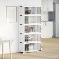 vidaXL stohovateľný úložný box s kolesami 5poschodový 75L 64x40x179 cm