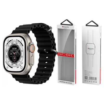 YESIDO WB21 SILICONE STRAP for APPLE WATCH 38/40/41 BLACK