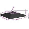 vidaXL Dvojitá strieška na altánok 310 g/m², 3x3 m, čierna