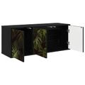 vidaXL Nástenný TV kabinet ELBURG 102 x 33 x 40 cm Čierny dub