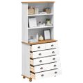 vidaXL Klietka ASKIM Biela 91 x 40 x 200,5 cm Masívne borovicové drevo