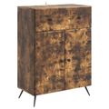 vidaXL Servírovacia skriňa Dymový dub 66 x 34,5 x 90 cm