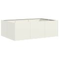 VidaXL kvetináč Biely 120x80x40 cm Oceľ