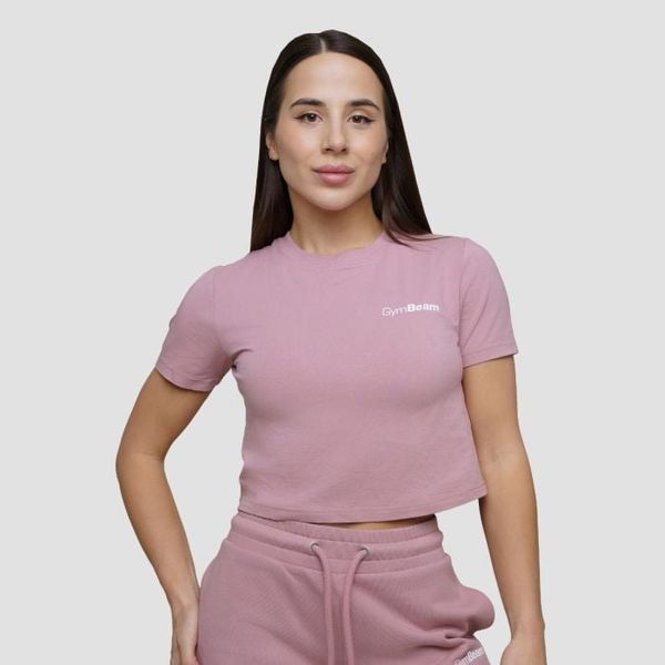 Dámske tričko Cropped Agile Woodrose - GymBeam, veľkosť L, veľkosť oblečenia L