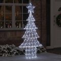 vidaXL Vianočný stromček 240 LED Studená biela 180 cm Akryl