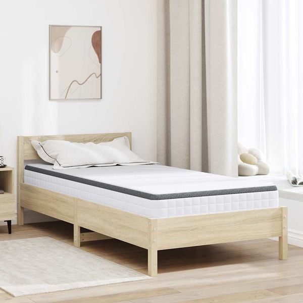 vidaXL Matrac Biela a šedá 90 x 190 cm Bonell pružina