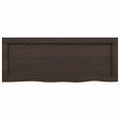 vidaXL Kúpeľňová doska tmavohnedá 80x30x(2-4) cm ošetrený masív