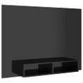 vidaXL Nástenná TV skrinka lesklá čierna 135x23,5x90 cm sprac. drevo