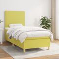 vidaXL Boxspring posteľ s matracom zelená 100x200 cm látka