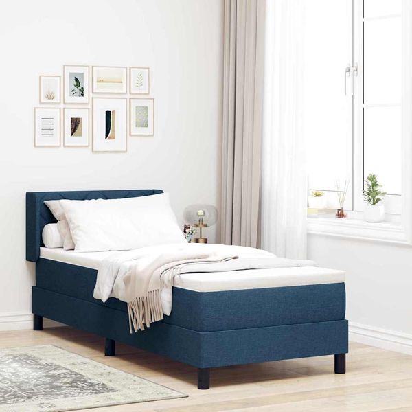 vidaXL Posteľ s pružinovým rámom Modrá 200 x 80 cm látka
