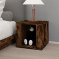 vidaXL Nočný stolík dymový dub 41x40x36 cm spracované drevo