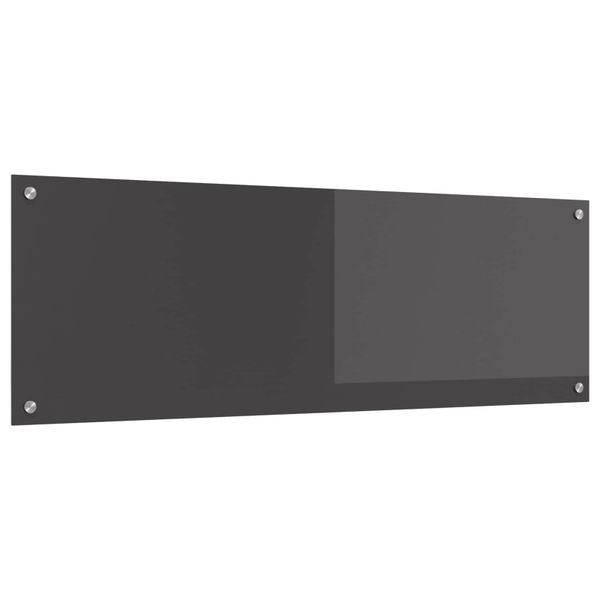 vidaXL Kuchynský obklad Tmavo šedá 120 x 40 cm tvrdené sklo
