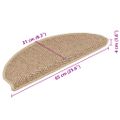 vidaXL Samolepiace nášľapy na schody vzhľad sisalu 15 ks 65x21x4 cm