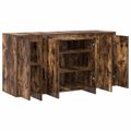 vidaXL Servírovacia skriňa Dymová dub 135 x 41 x 75 cm