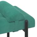 vidaXL Lavica s gombíkmi a vankúšmi Tyrkysová 110 x 40 x 46 cm Zamat