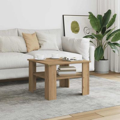 vidaXL Konferenčný stolík Artisan Dub 60x60x42 cm Konštrukčné drevo